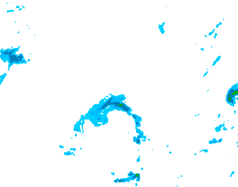 GDPS precipitation 102 hour forecast chart for Canada based on 2026/04/20 1200Z data