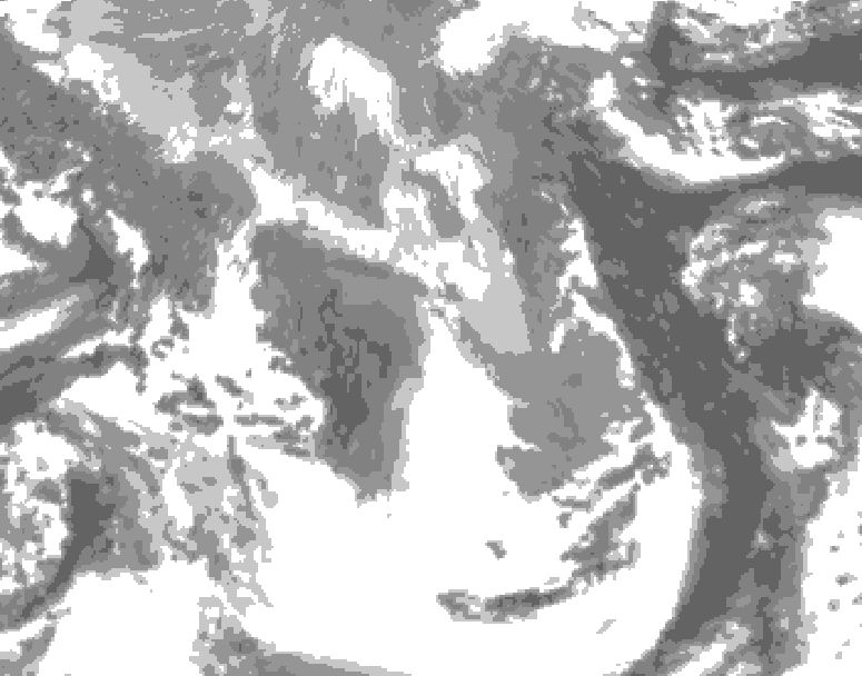 GDPS total cloud 006 hour forecast chart for Canada based on 2026/04/20 0000Z data