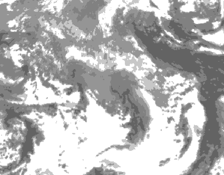 GDPS total cloud 030 hour forecast chart for Canada based on 2026/04/20 0000Z data
