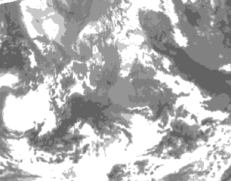 GDPS total cloud 072 hour forecast chart for Canada based on 2026/04/20 0000Z data