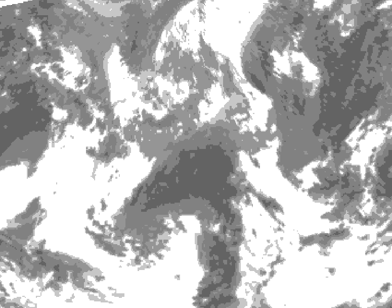 GDPS total cloud 114 hour forecast chart for Canada based on 2026/04/20 0000Z data