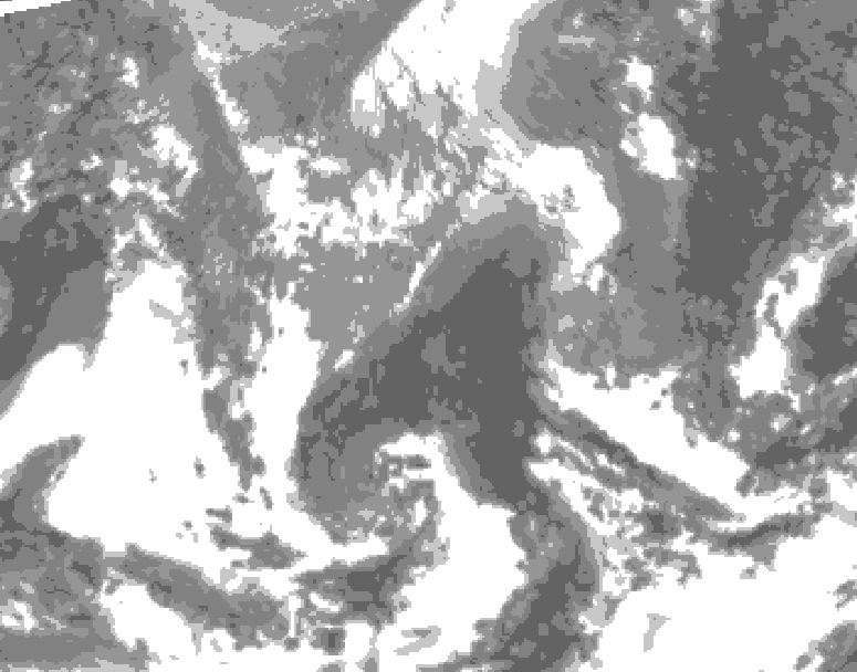 GDPS total cloud 126 hour forecast chart for Canada based on 2026/04/20 0000Z data