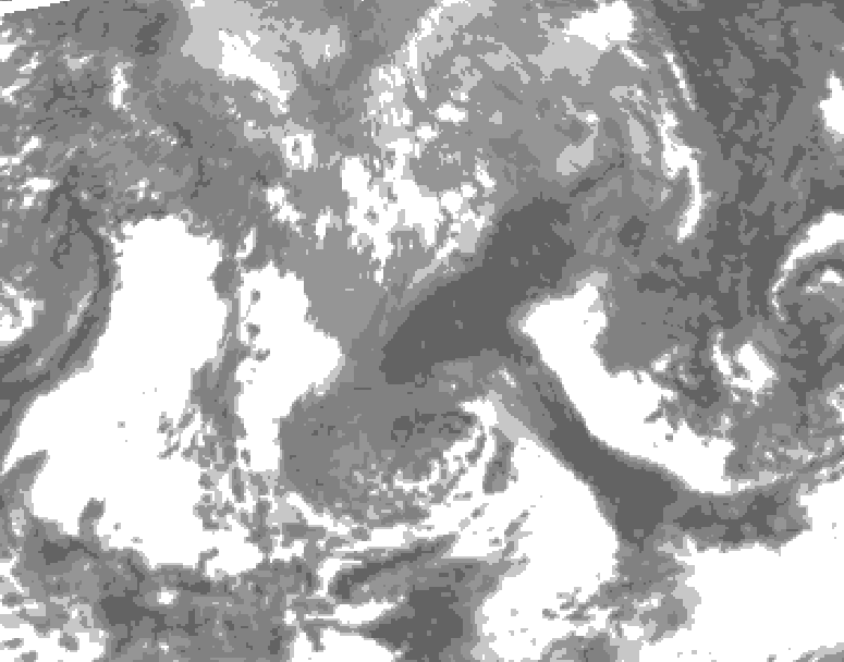 GDPS total cloud 144 hour forecast chart for Canada based on 2026/04/20 0000Z data