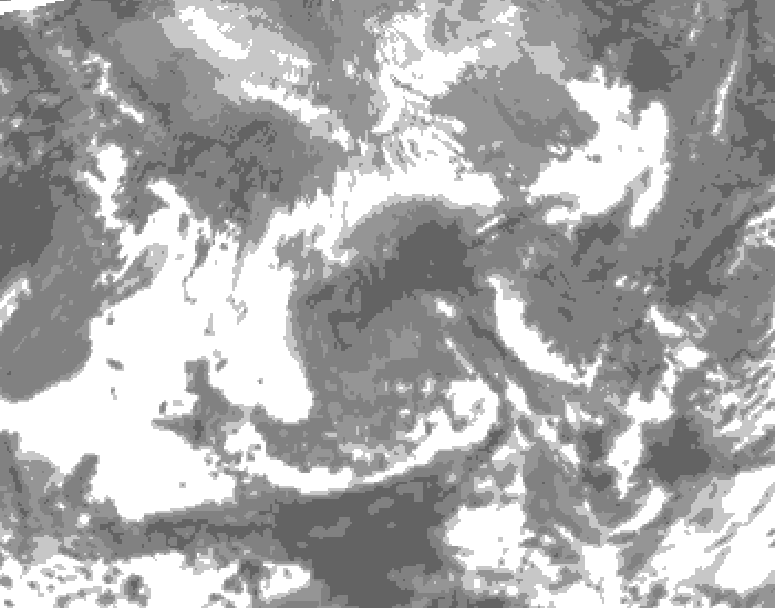GDPS total cloud 162 hour forecast chart for Canada based on 2026/04/20 0000Z data