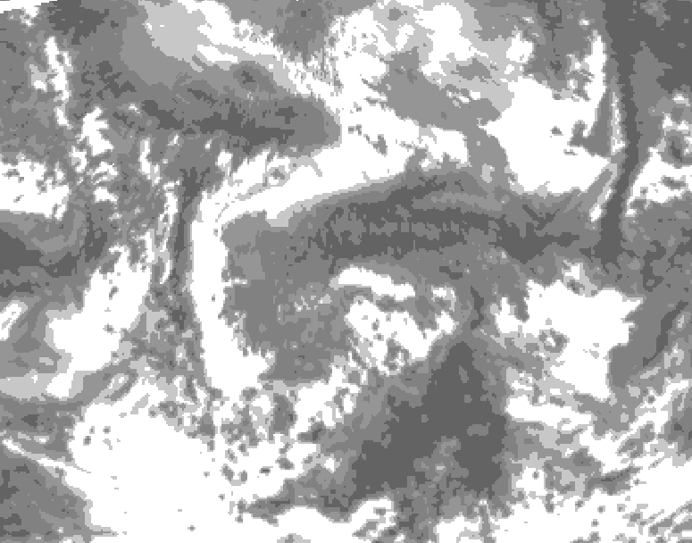 GDPS total cloud 192 hour forecast chart for Canada based on 2026/04/20 0000Z data