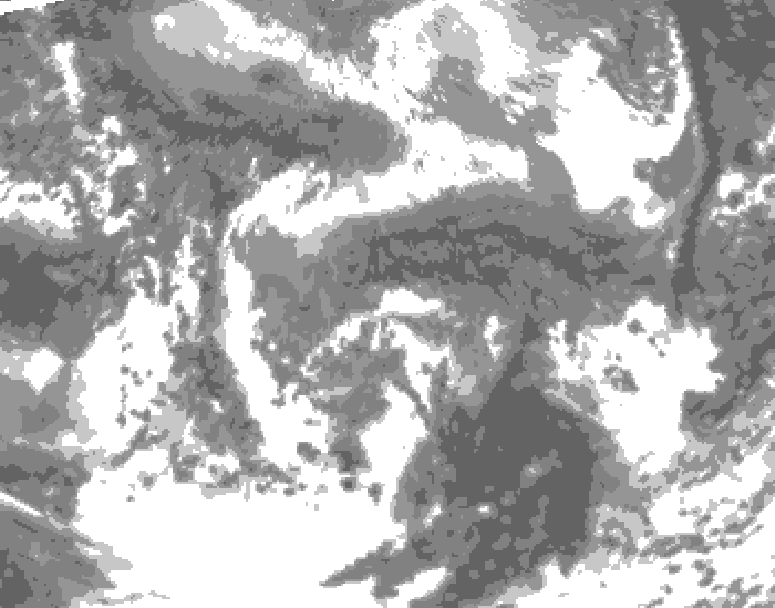 GDPS total cloud 198 hour forecast chart for Canada based on 2026/04/20 0000Z data