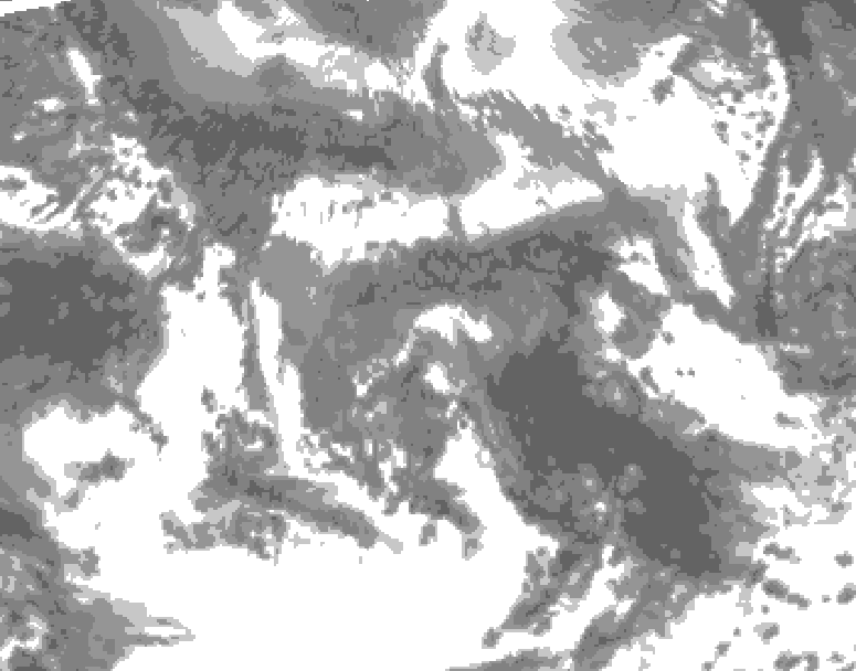 GDPS total cloud 210 hour forecast chart for Canada based on 2026/04/20 0000Z data