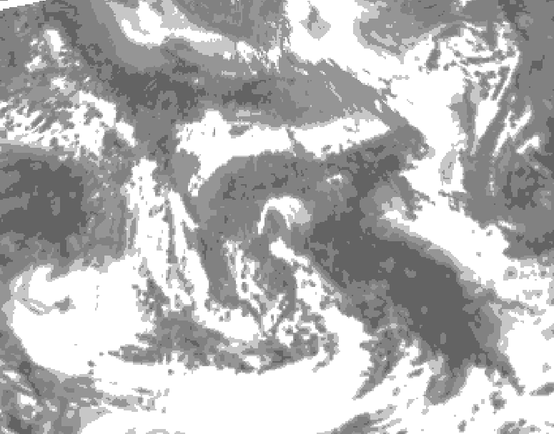 GDPS total cloud 216 hour forecast chart for Canada based on 2026/04/20 0000Z data