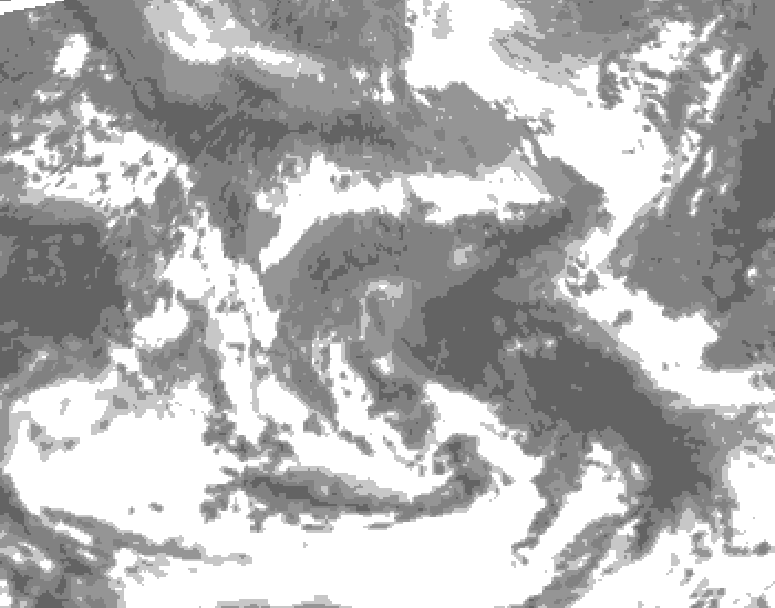 GDPS total cloud 222 hour forecast chart for Canada based on 2026/04/20 0000Z data