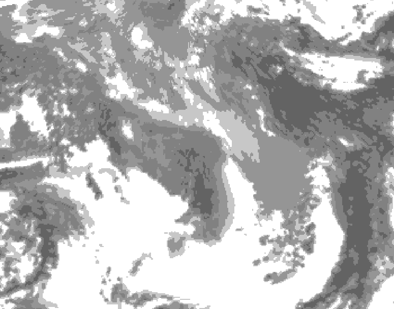GDPS total cloud 006 hour forecast chart for Canada based on 2026/04/20 1200Z data