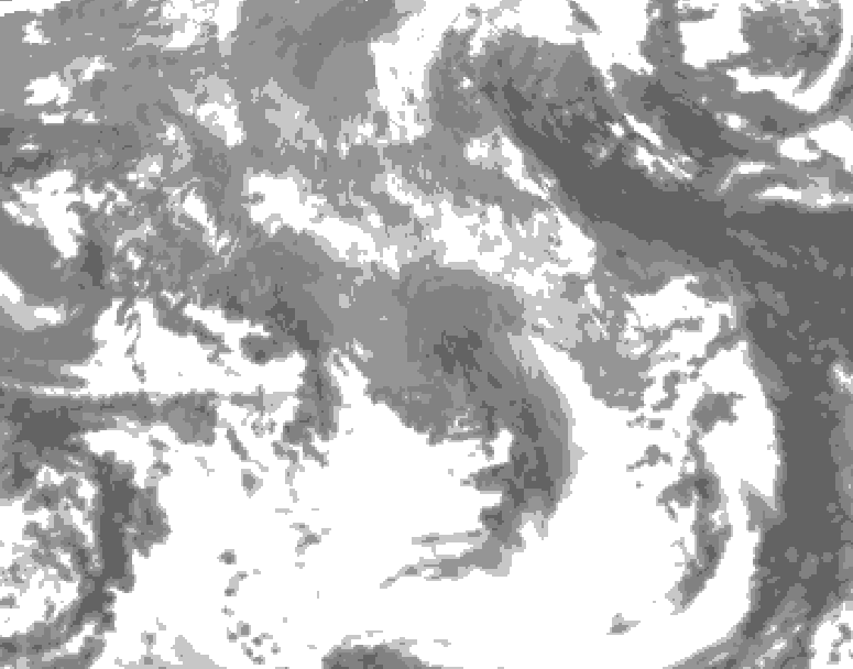 GDPS total cloud 018 hour forecast chart for Canada based on 2026/04/20 1200Z data