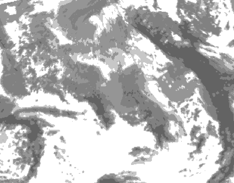 GDPS total cloud 030 hour forecast chart for Canada based on 2026/04/20 1200Z data
