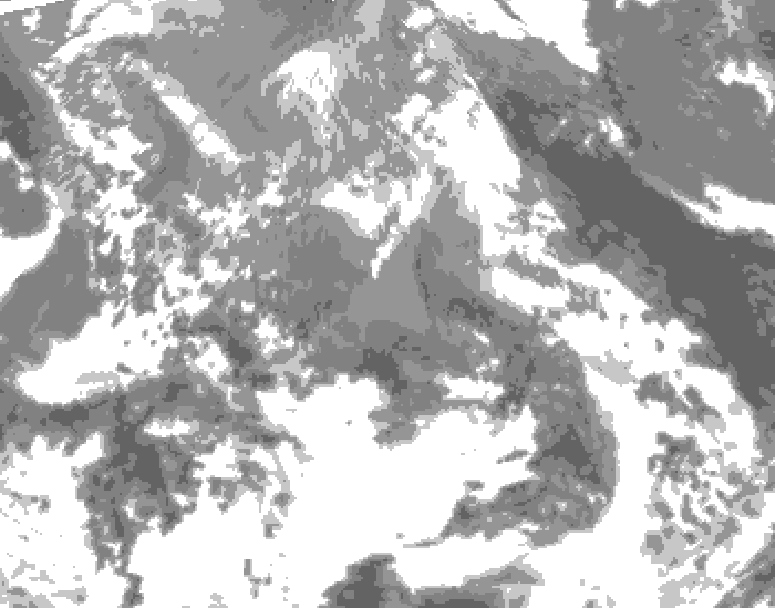 GDPS total cloud 042 hour forecast chart for Canada based on 2026/04/20 1200Z data