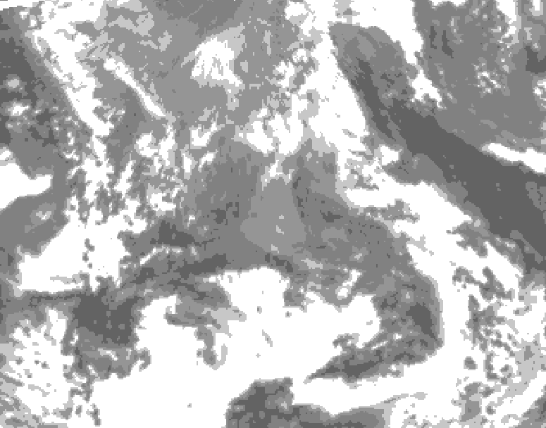 GDPS total cloud 048 hour forecast chart for Canada based on 2026/04/20 1200Z data