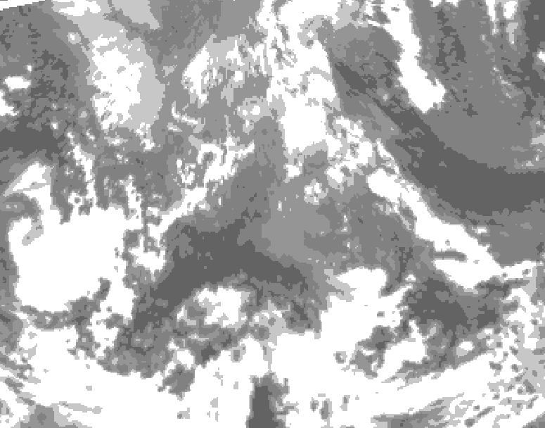 GDPS total cloud 066 hour forecast chart for Canada based on 2026/04/20 1200Z data