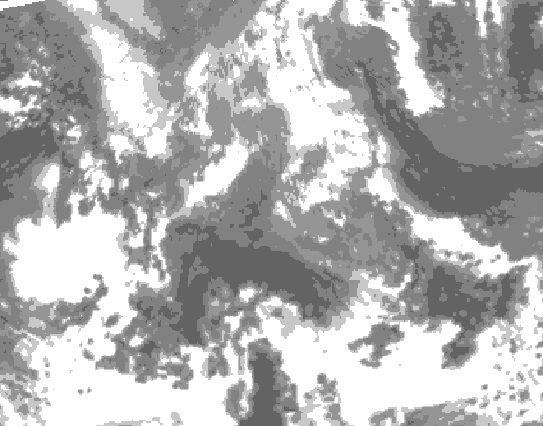 GDPS total cloud 072 hour forecast chart for Canada based on 2026/04/20 1200Z data