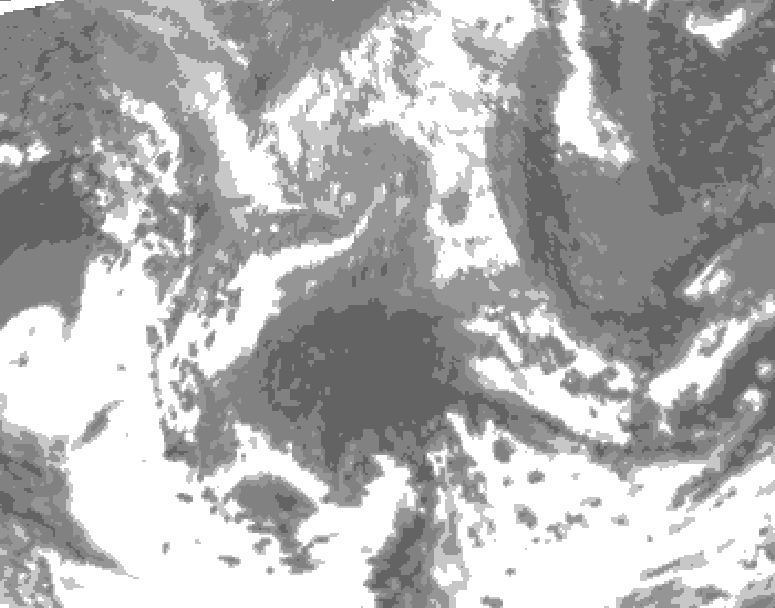 GDPS total cloud 090 hour forecast chart for Canada based on 2026/04/20 1200Z data
