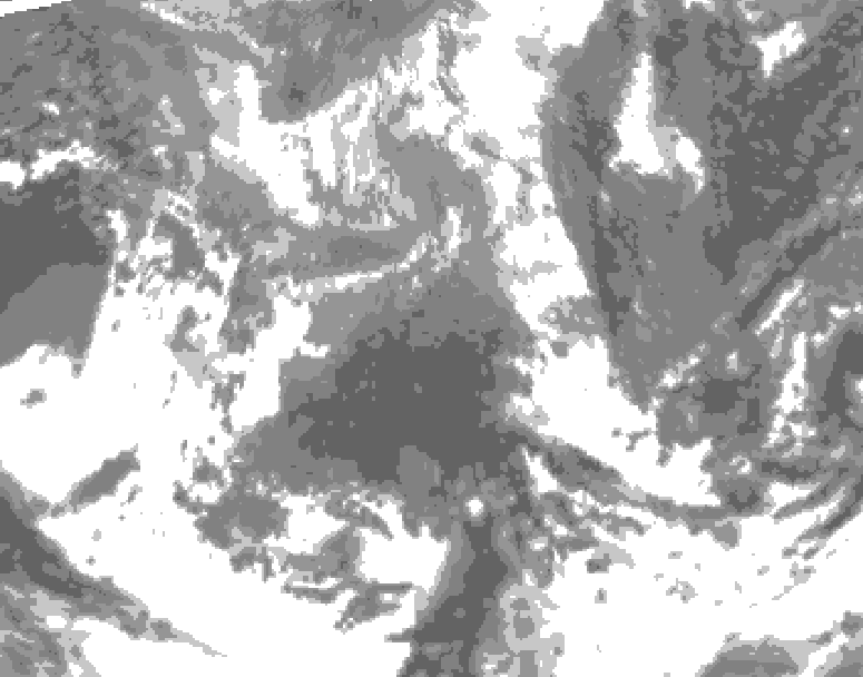 GDPS total cloud 096 hour forecast chart for Canada based on 2026/04/20 1200Z data