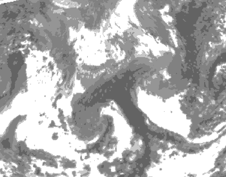 GDPS total cloud 120 hour forecast chart for Canada based on 2026/04/20 1200Z data