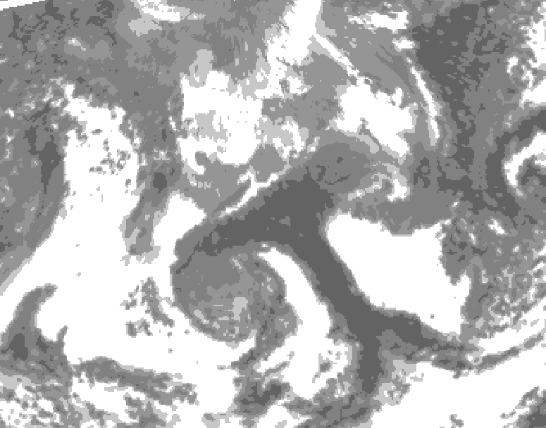 GDPS total cloud 126 hour forecast chart for Canada based on 2026/04/20 1200Z data