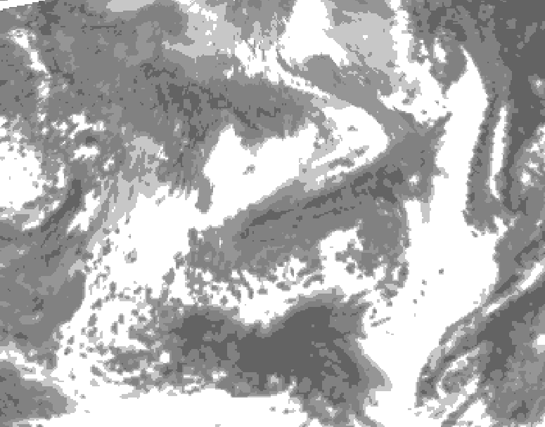 GDPS total cloud 180 hour forecast chart for Canada based on 2026/04/20 1200Z data