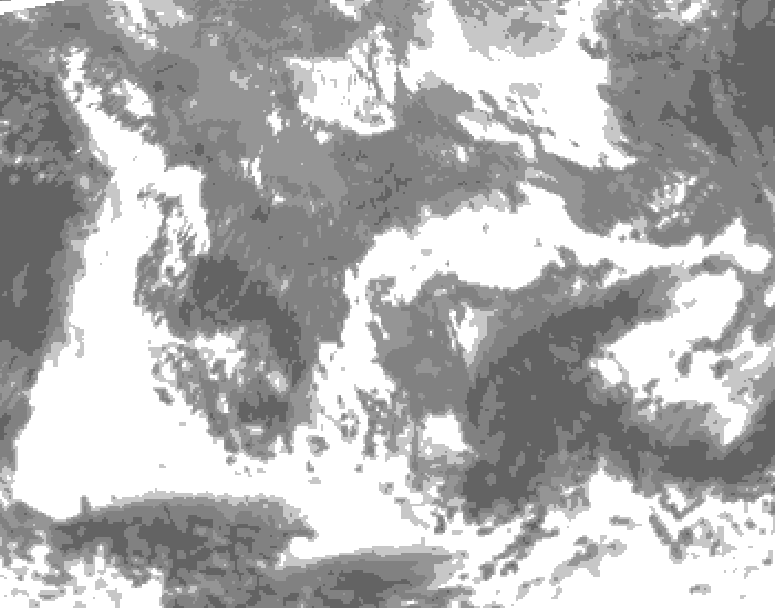GDPS total cloud 228 hour forecast chart for Canada based on 2026/04/20 1200Z data