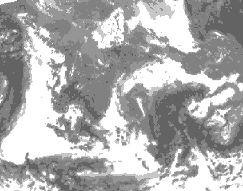 GDPS total cloud 234 hour forecast chart for Canada based on 2026/04/20 1200Z data