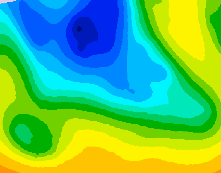 GDPS 500 millibar geopotential height 030 hour forecast chart for Canada based on 2026/04/21 0000Z data