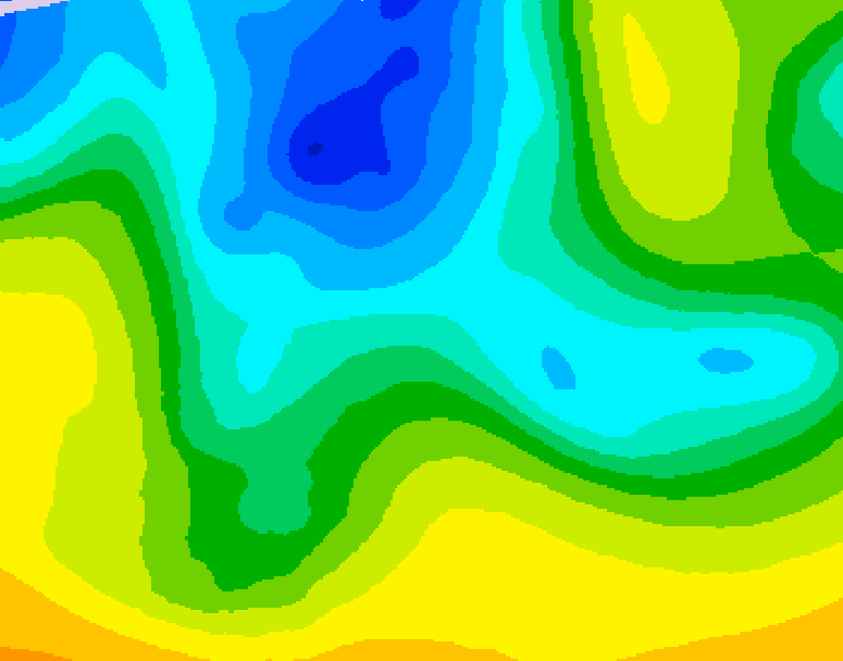 GDPS 500 millibar geopotential height 054 hour forecast chart for Canada based on 2026/04/21 0000Z data
