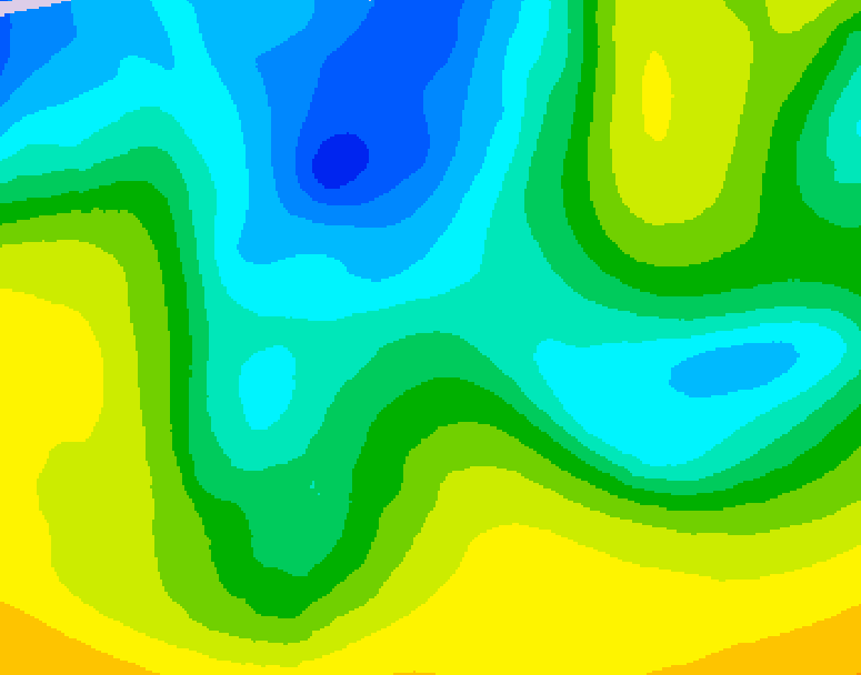 GDPS 500 millibar geopotential height 060 hour forecast chart for Canada based on 2026/04/21 0000Z data