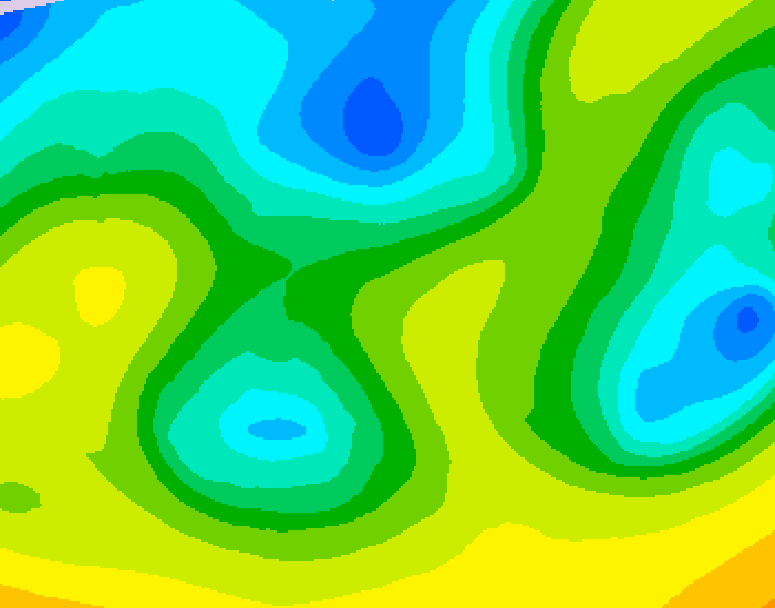 GDPS 500 millibar geopotential height 090 hour forecast chart for Canada based on 2026/04/21 0000Z data