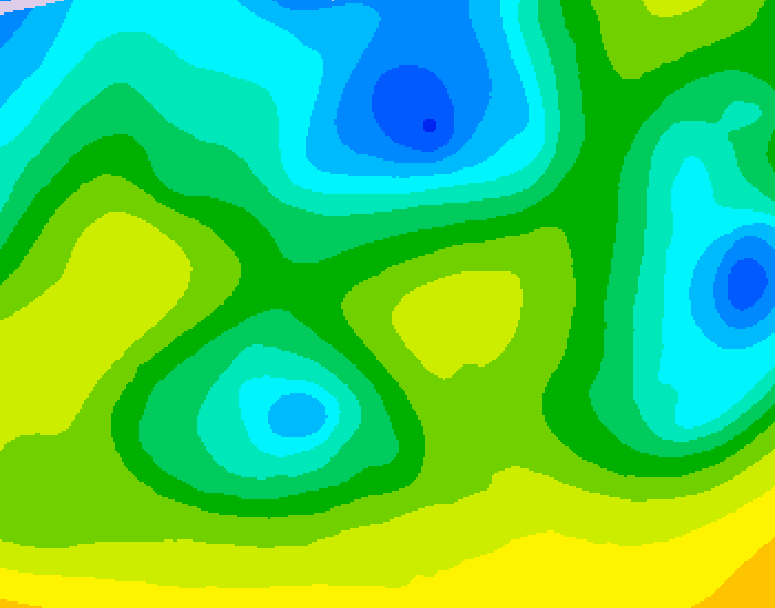 GDPS 500 millibar geopotential height 102 hour forecast chart for Canada based on 2026/04/21 0000Z data