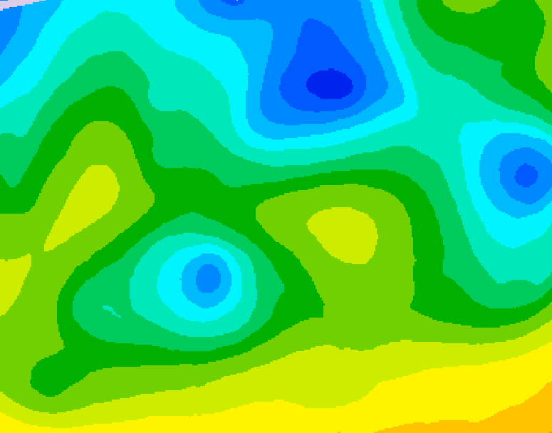 GDPS 500 millibar geopotential height 114 hour forecast chart for Canada based on 2026/04/21 0000Z data