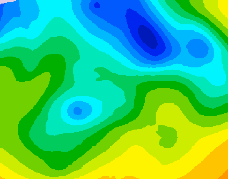 GDPS 500 millibar geopotential height 138 hour forecast chart for Canada based on 2026/04/21 0000Z data
