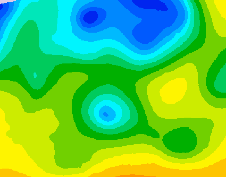 GDPS 500 millibar geopotential height 222 hour forecast chart for Canada based on 2026/04/21 0000Z data