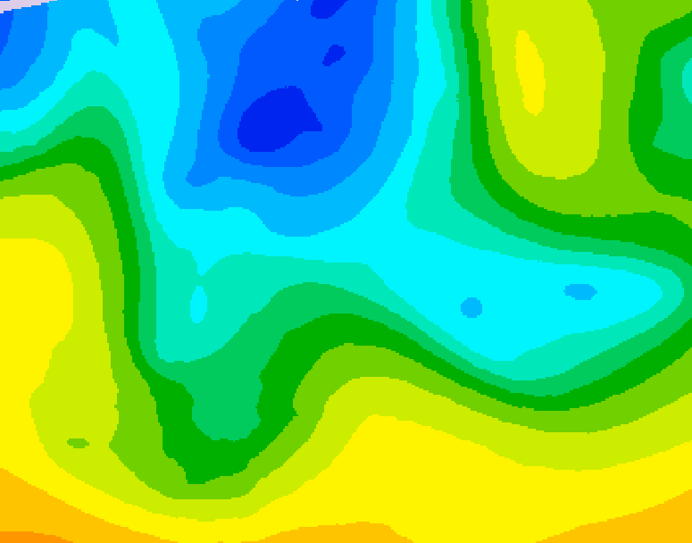 GDPS 500 millibar geopotential height 042 hour forecast chart for Canada based on 2026/04/21 1200Z data