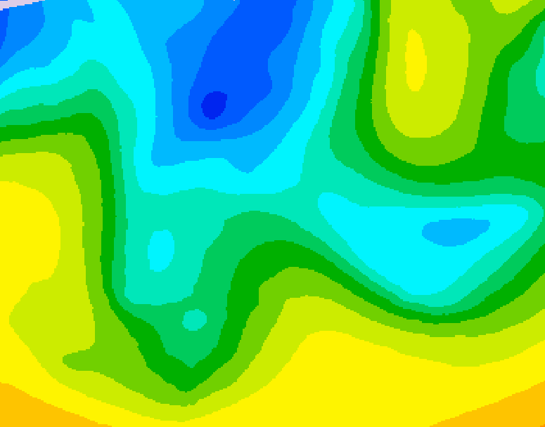 GDPS 500 millibar geopotential height 048 hour forecast chart for Canada based on 2026/04/21 1200Z data