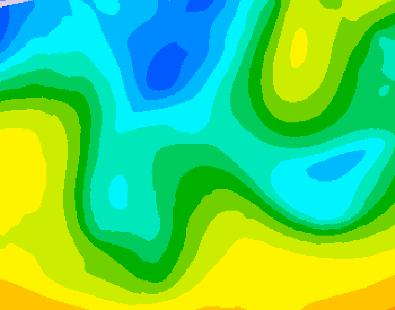 GDPS 500 millibar geopotential height 054 hour forecast chart for Canada based on 2026/04/21 1200Z data