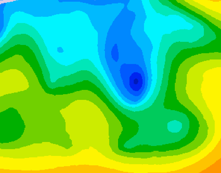 GDPS 500 millibar geopotential height 234 hour forecast chart for Canada based on 2026/04/21 1200Z data