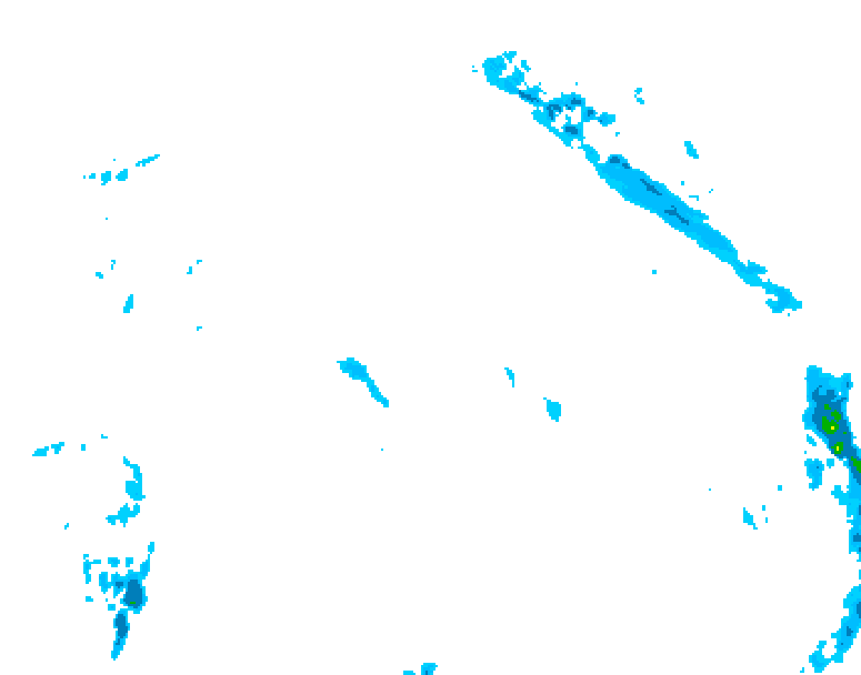 GDPS precipitation 018 hour forecast chart for Canada based on 2026/04/21 0000Z data