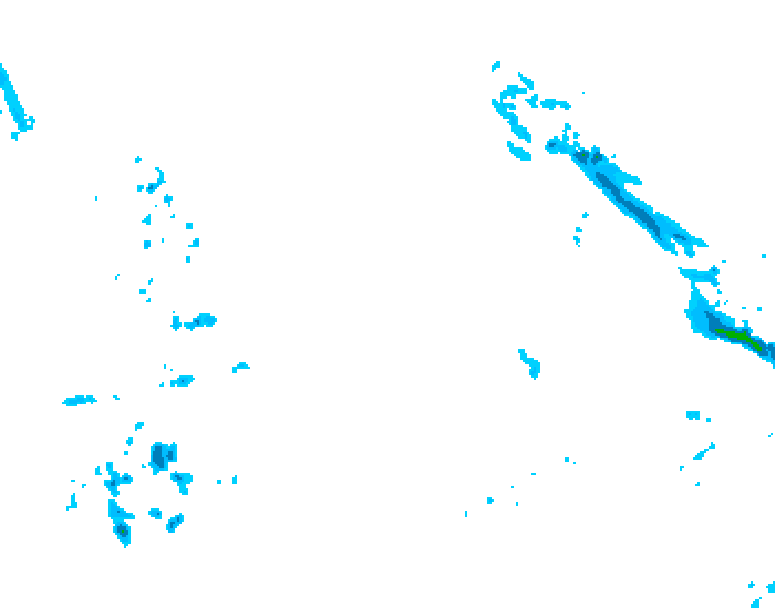 GDPS precipitation 018 hour forecast chart for Canada based on 2026/04/21 1200Z data