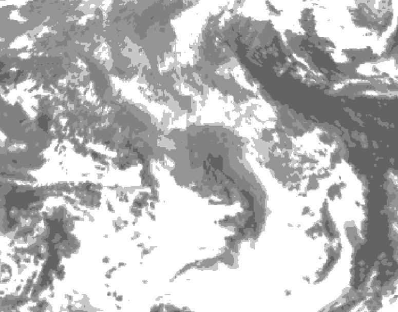 GDPS total cloud 006 hour forecast chart for Canada based on 2026/04/21 0000Z data