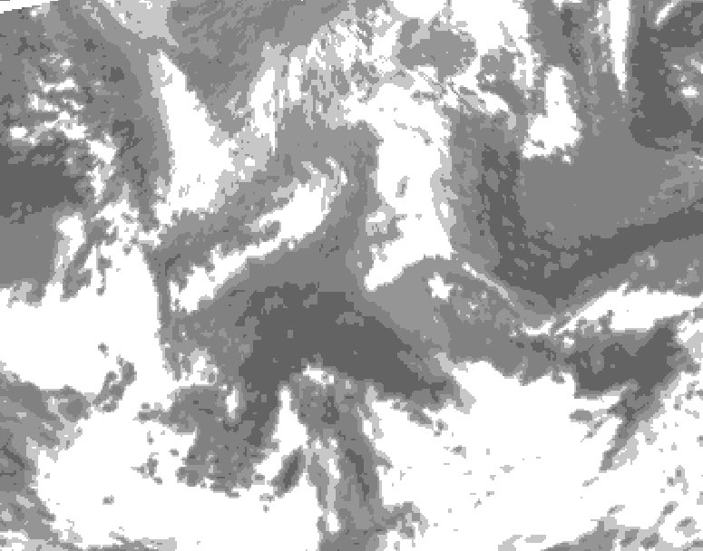 GDPS total cloud 066 hour forecast chart for Canada based on 2026/04/21 0000Z data