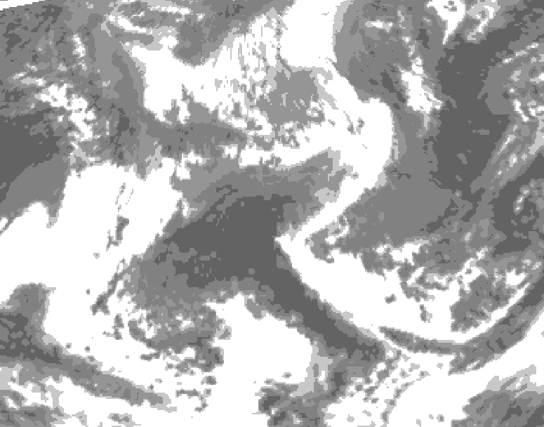 GDPS total cloud 096 hour forecast chart for Canada based on 2026/04/21 0000Z data