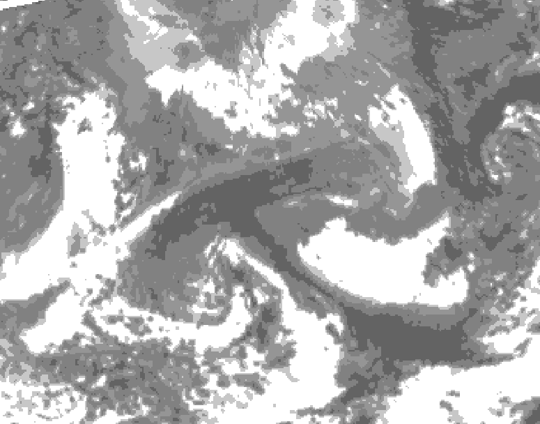 GDPS total cloud 120 hour forecast chart for Canada based on 2026/04/21 0000Z data