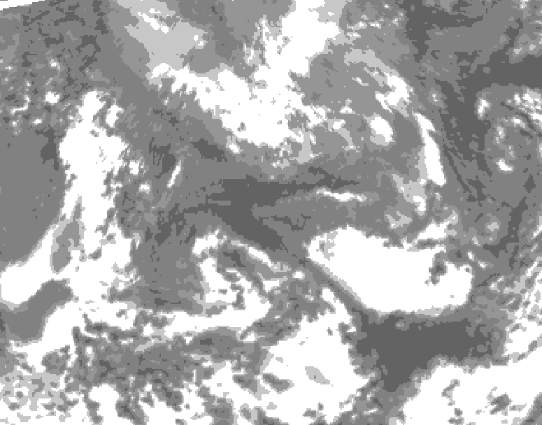 GDPS total cloud 126 hour forecast chart for Canada based on 2026/04/21 0000Z data