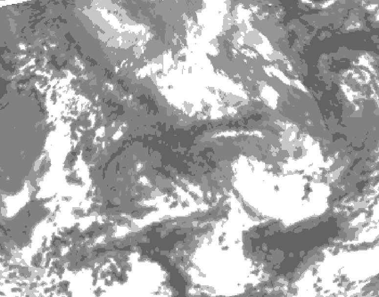 GDPS total cloud 132 hour forecast chart for Canada based on 2026/04/21 0000Z data