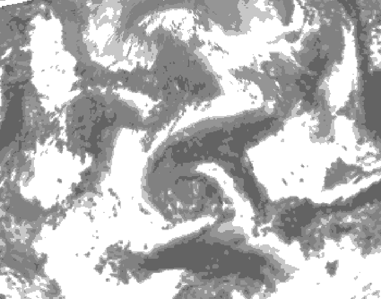 GDPS total cloud 234 hour forecast chart for Canada based on 2026/04/21 0000Z data