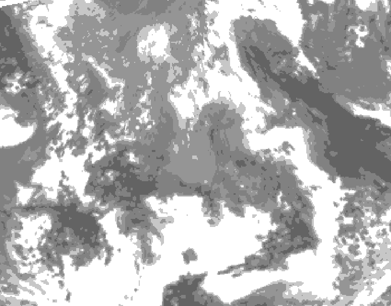 GDPS total cloud 024 hour forecast chart for Canada based on 2026/04/21 1200Z data