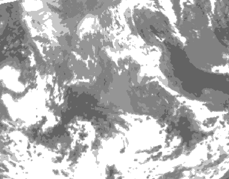 GDPS total cloud 036 hour forecast chart for Canada based on 2026/04/21 1200Z data